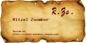 Ritzel Zsombor névjegykártya